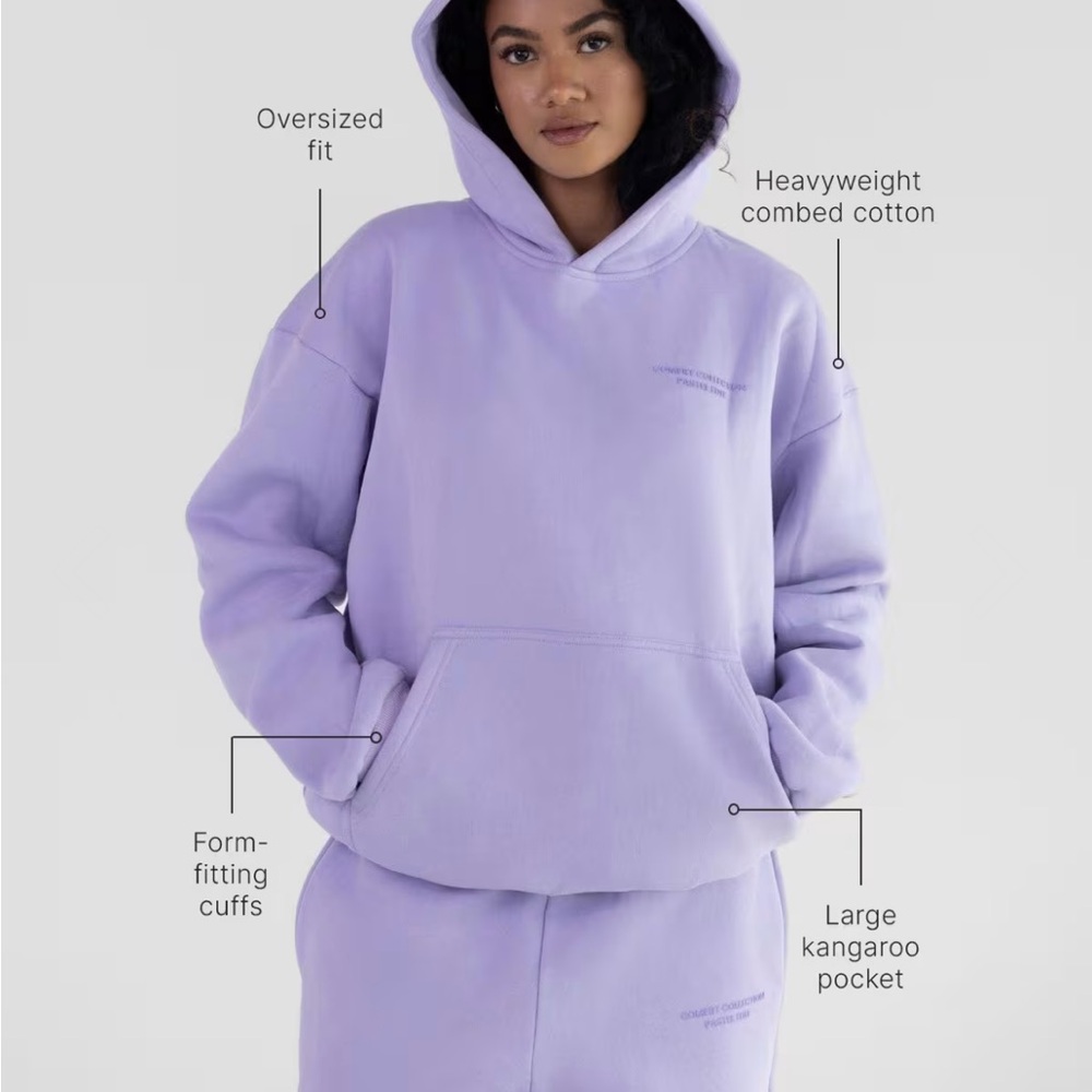 Lavender comfrt pastel Hoodie and Sweatpants Set